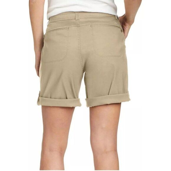 Eddie Bauer Womens Sz 6 Stretch UPF Rolled Hem Adjustable Length Bermuda Shorts - Picture 3 of 12